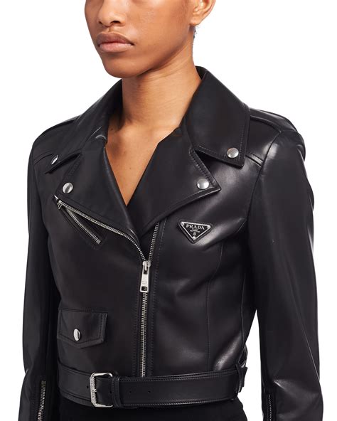 prada leather jacket 2021|Prada Leather Jackets for Women .